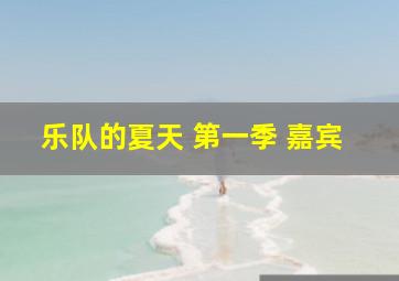 乐队的夏天 第一季 嘉宾